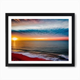 Sunset At The Beach 305 Art Print