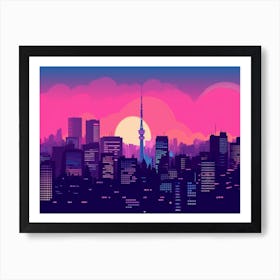 Tokyo Skyline 3 Art Print