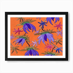 Orange Hibiscus Art Print