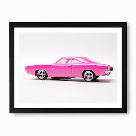 Toy Car 69 Dodge Charger Pink Art Print