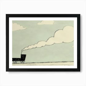 Old Fashioned Steam Train Art Print