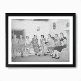 Spectators At The Square Dance, Women And Small Children Sit On One Side Of The Room, The Men And Older Boys On The Art Print