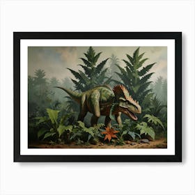 Dinosaur In The Jungle 1 Art Print