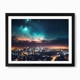 Night Sky Over Shanghai Art Print