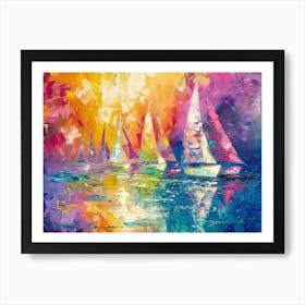 Sailboats On The Water 2 Art Print