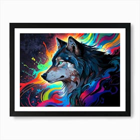 Wolf Painting 5 Art Print