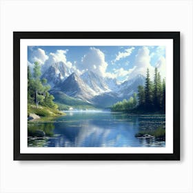 Nature 3d Beautiful Art Print