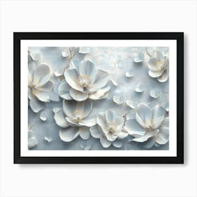 White Magnolia Flowers 1 Art Print