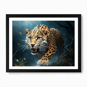 Fantasy Illustration Of A Wild Animal Leopard 4 Poster