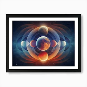 Planets In Space Art Print