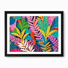 Tropical Leaves Seamless Pattern 1 Art Print