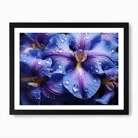 Blue Iris 12 Art Print