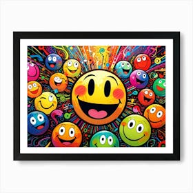 Smiley Faces Art Print