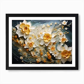 Flowers On Water Art Print