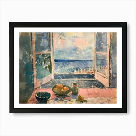Whispers Of The Shore Painting Inspired By Paul Cezanne Art Print