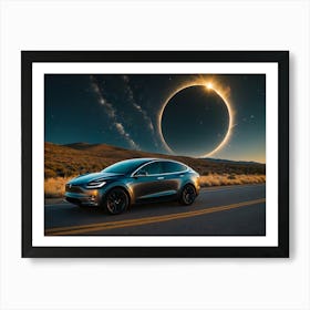 Tesla Model X Art Print