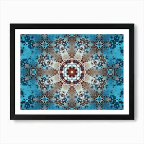 Abstraction Mystical Blue Flower Art Print