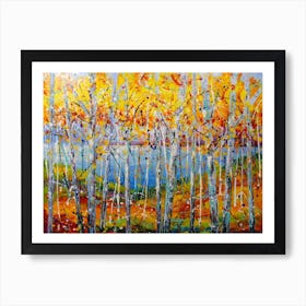 Birch abstraction Art Print