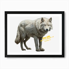 Stay Wild But Keep It Chill Like The White Wolf Art Print