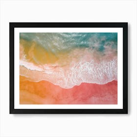 Aerial coastline 1 Art Print