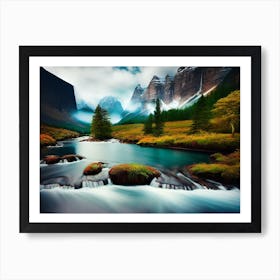 River In The Mountains 1 Art Print