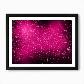 Strawberry Shining Star Background Art Print