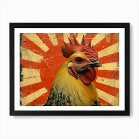 Absurd Bestiary: From Minimalism to Political Satire.Rooster 2 Art Print