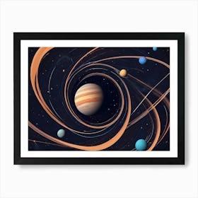 Planets In Space 4 Art Print