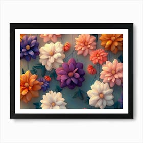 Flowers Wallpaper 3d Poster