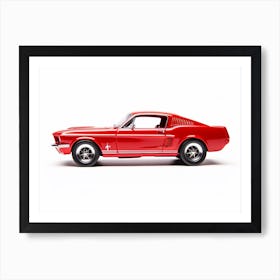 Toy Car 67 Ford Mustang Coupe Red Art Print