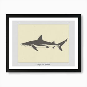 Dogfish Shark Silhouette 3 Poster Art Print