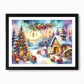 Christmas Village 4 Art Print