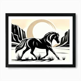 Creative Horse Beauty Illustration Nr 6 Art Print