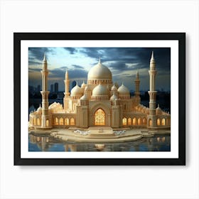 Exquisite Mosque 3d Captivating Art Print