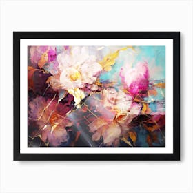 Flower Art Illustration In A Painting Style 02 Art Print