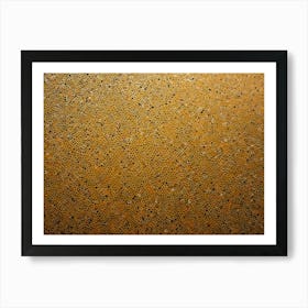 A Textured Background With A Pattern Of Small, Irregularly Shaped Brown Dots On A Yellow Brown Background Art Print