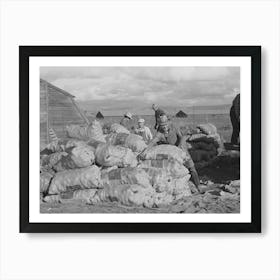 Sacks Of Potatoes, Klamath County, Oregon By Russell Lee Art Print