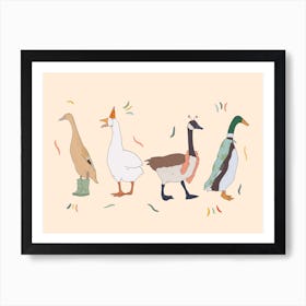 Party Ducks Art Print