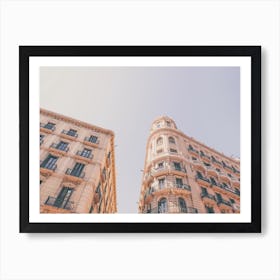 Blush Pink Buildings Art Print