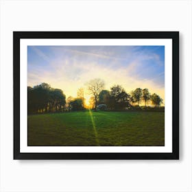 Sunset In The Park Art Print