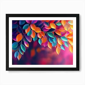 Elegant Colorful with Vibrant Sunflower Illustration Poster