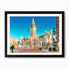 Manchester, Town Hall, Albert Sq Art Print