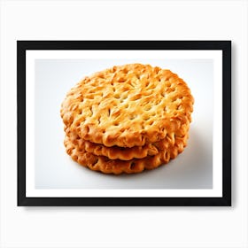 Biscuits On White Background Poster