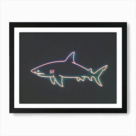 Neon Blacktip Reef Shark 3 Art Print