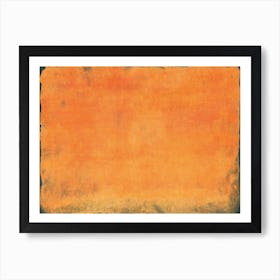 Minimal Orange Abstract Colorfield Painting 1 Art Print