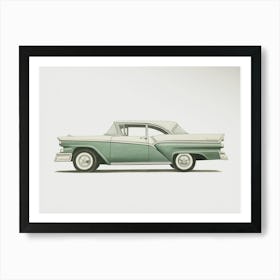 Classic Ford Fairlane Air Car Style Art Print