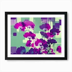 Purple Poppies Art Print