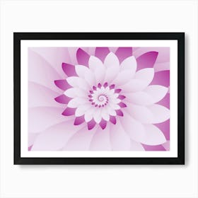 Abstract Pink & White Floral Design Background Art Print