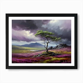 Thunderstorm On The Lonely Moors Art Print