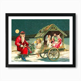 Christmas Eve, Old Religious Holiday Poster Art Print